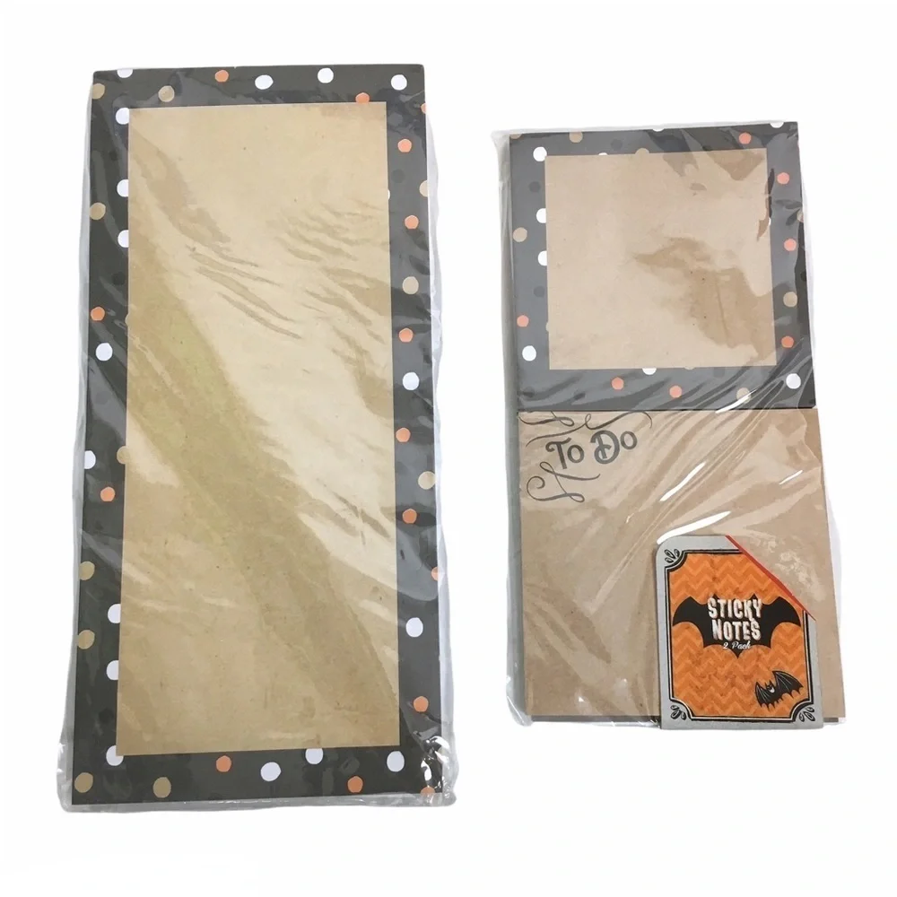 Halloween Planner Stationery Kit Set To Do List Pad Sticky Notes Kraft Paper
